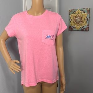 Vineyard Vines Modal Blend Pocket Tea Brand Logoed on Both Sides